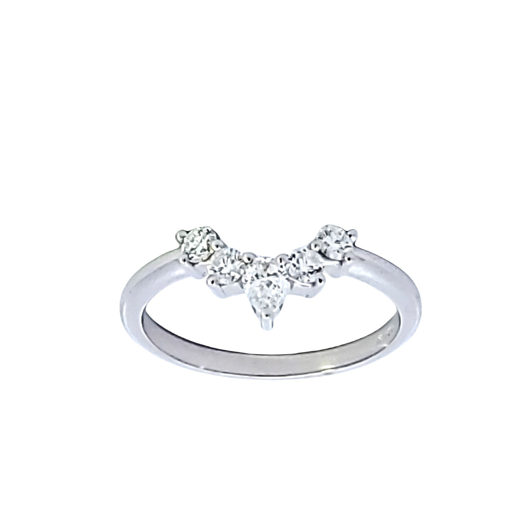 14KW Contour Diamond Wedding Band