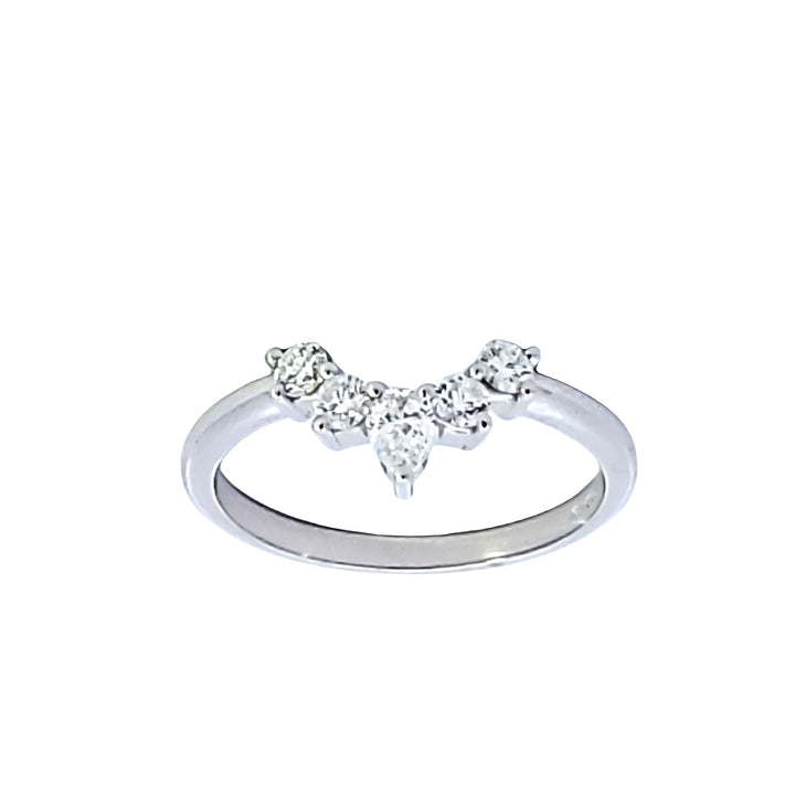 14KW Contour Diamond Wedding Band