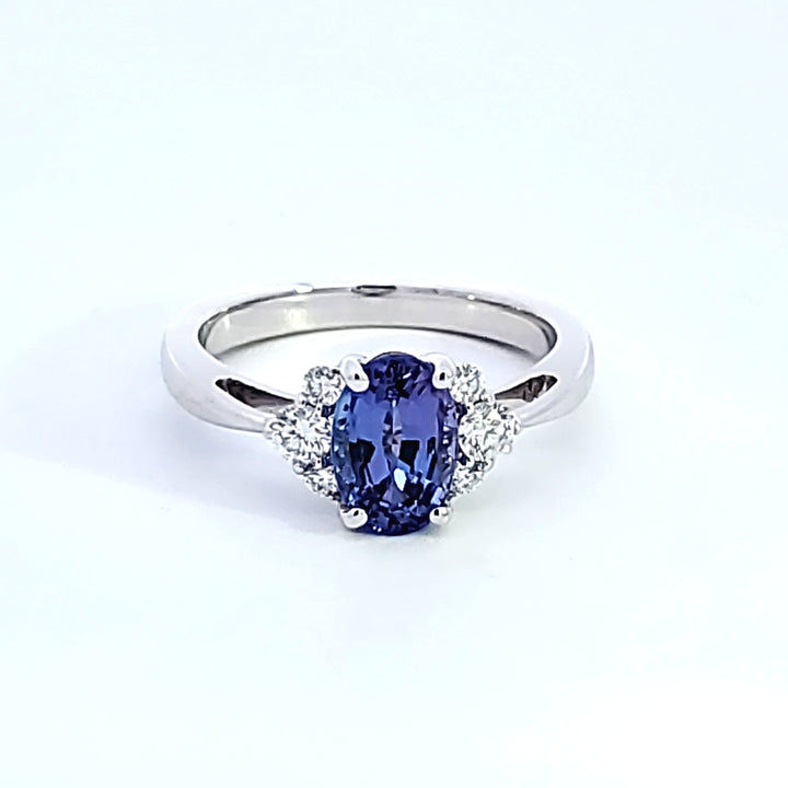14K White Gold Tanzanite Ring