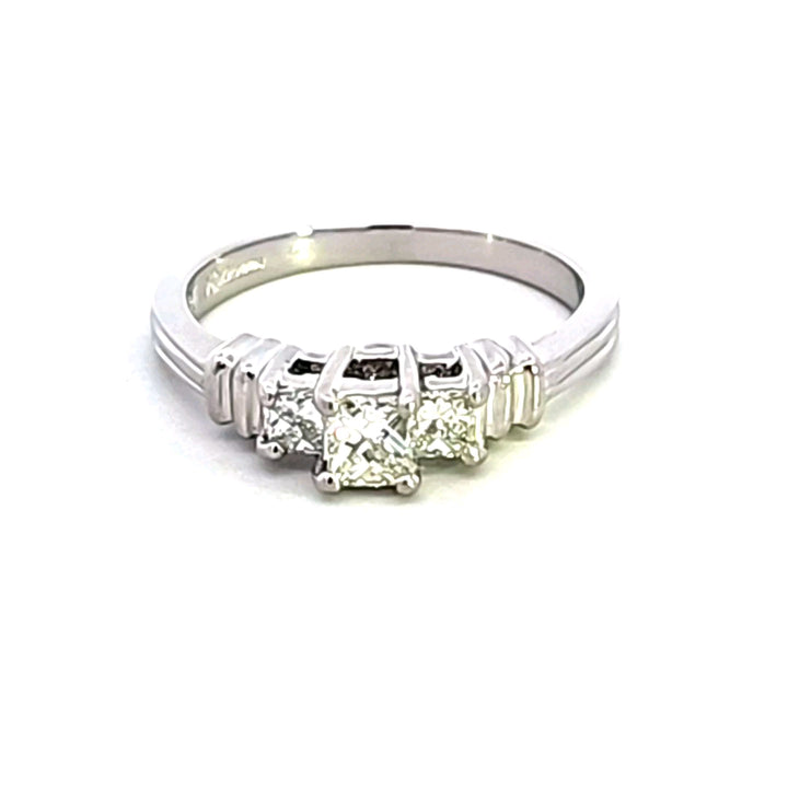 Platinum Three Stone Diamond Engagement Ring