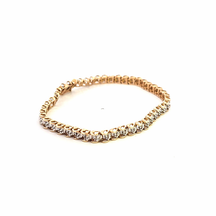 10KTT Diamond Estate Tennis Bracelet