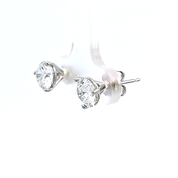 14KW 2 ctw Lab Created Diamond Stud Earrings