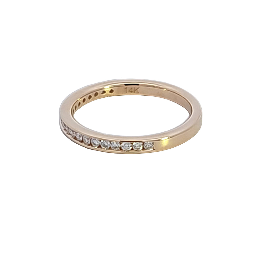 14KY Channel Set Diamond Wedding Band