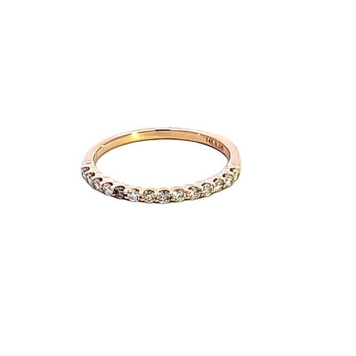 14KY Common Prong Diamond Wedding Band