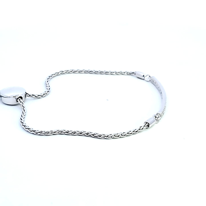 SS Bar Lariat Diamond Bracelet