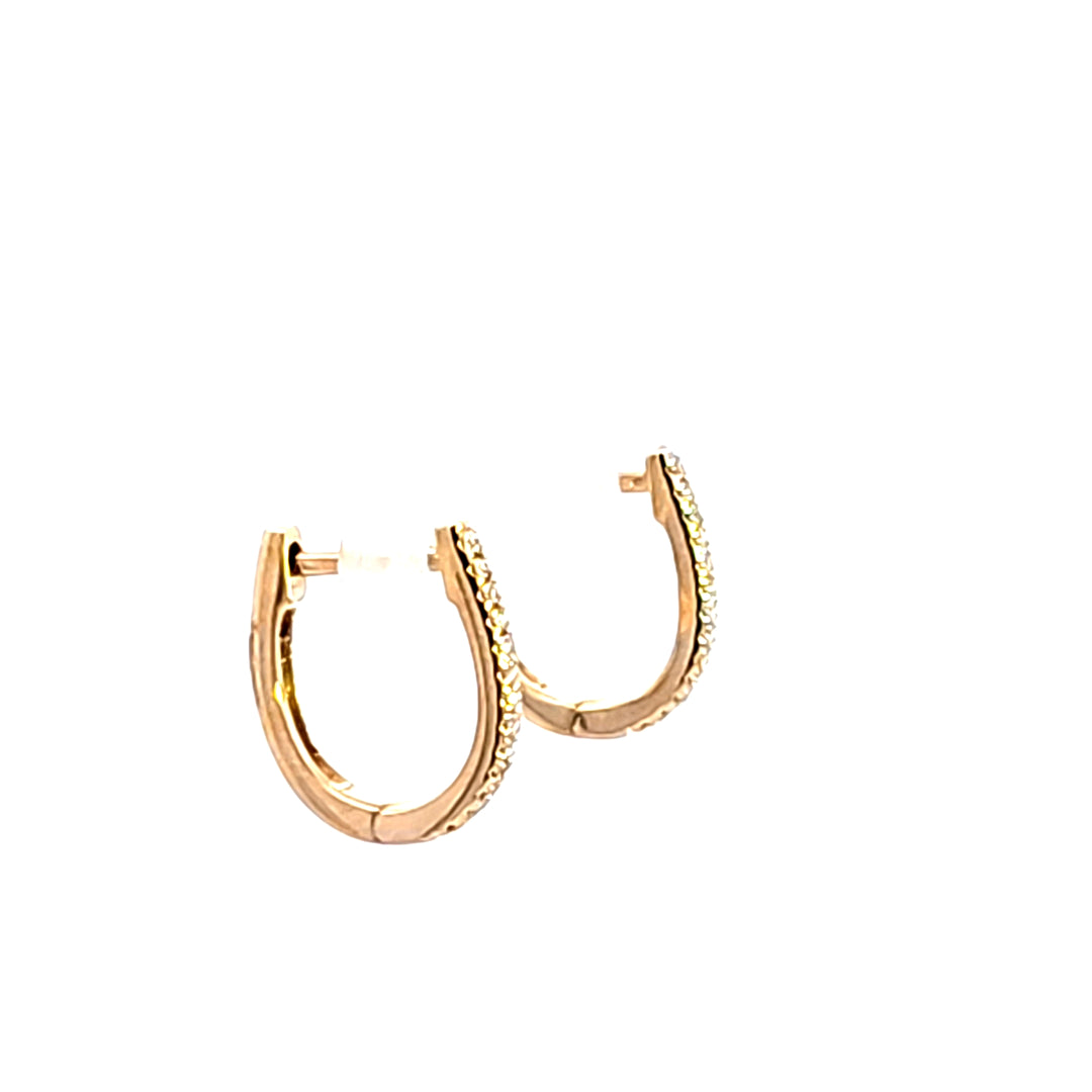 14KY Diamond Hoop Earrings