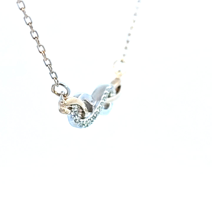 10KTT Diamond Infinity Necklace