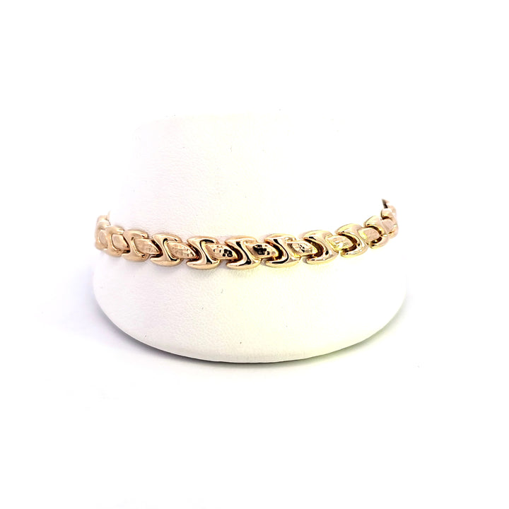 10KY 7" Fancy Link Estate Bracelet