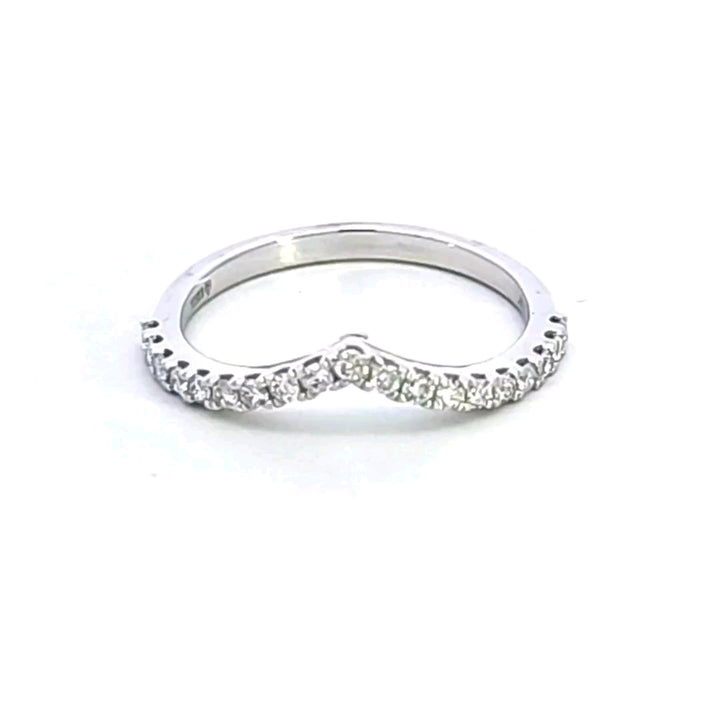 14KW Diamond Contour Wedding Band
