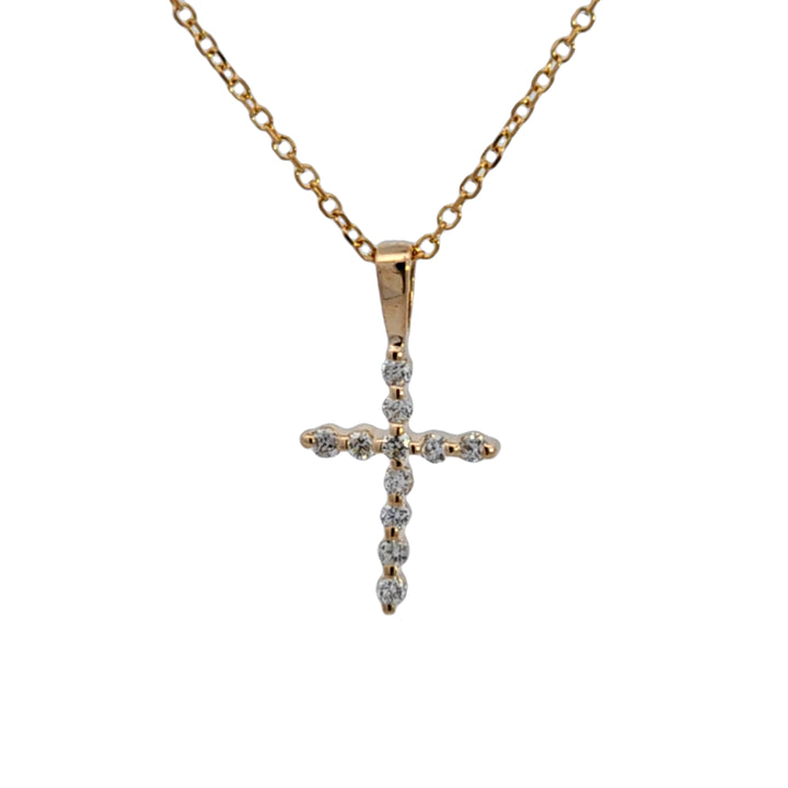 14KY Diamond Cross Pendant