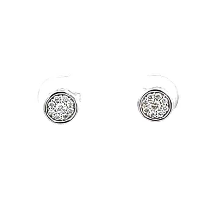 14KW Diamond Cluster Earrings