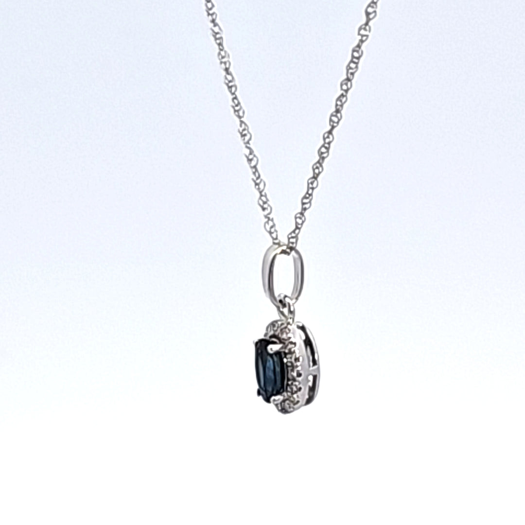 10KW Sapphire and Diamond Pendant