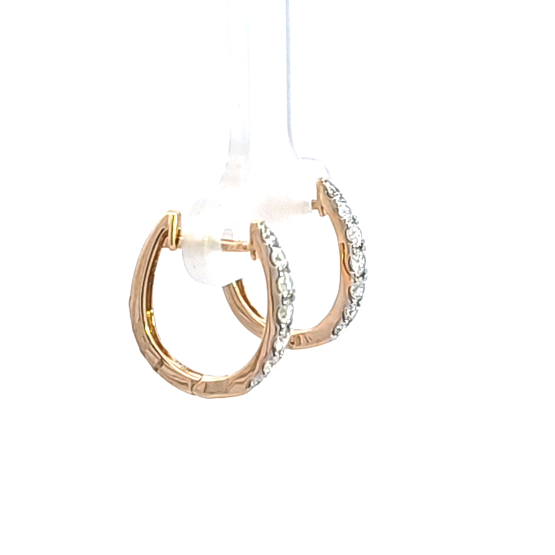 14KY Diamond Hoop Earrings