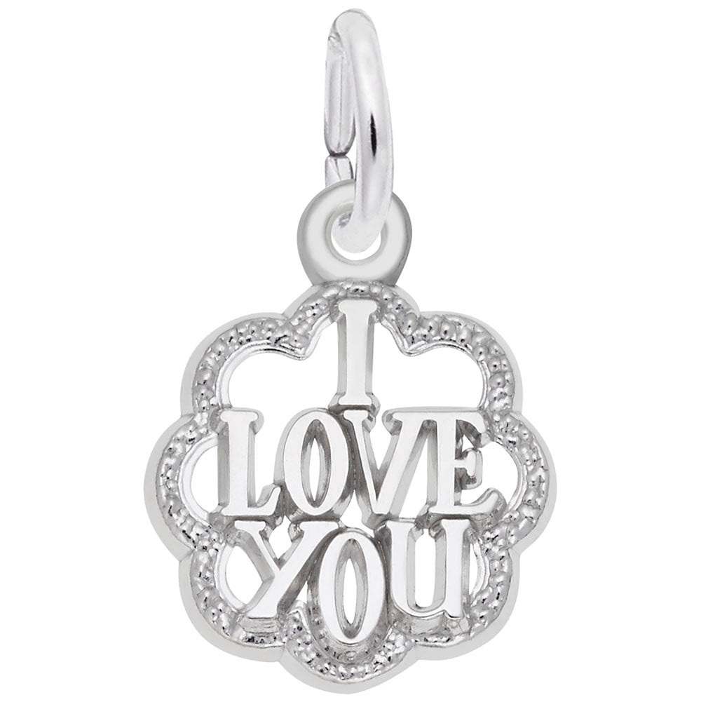 Sterling Silver I Love You Charm