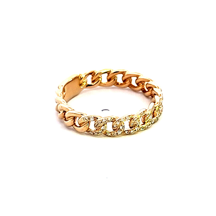 14KY Diamond Link Fashion Ring