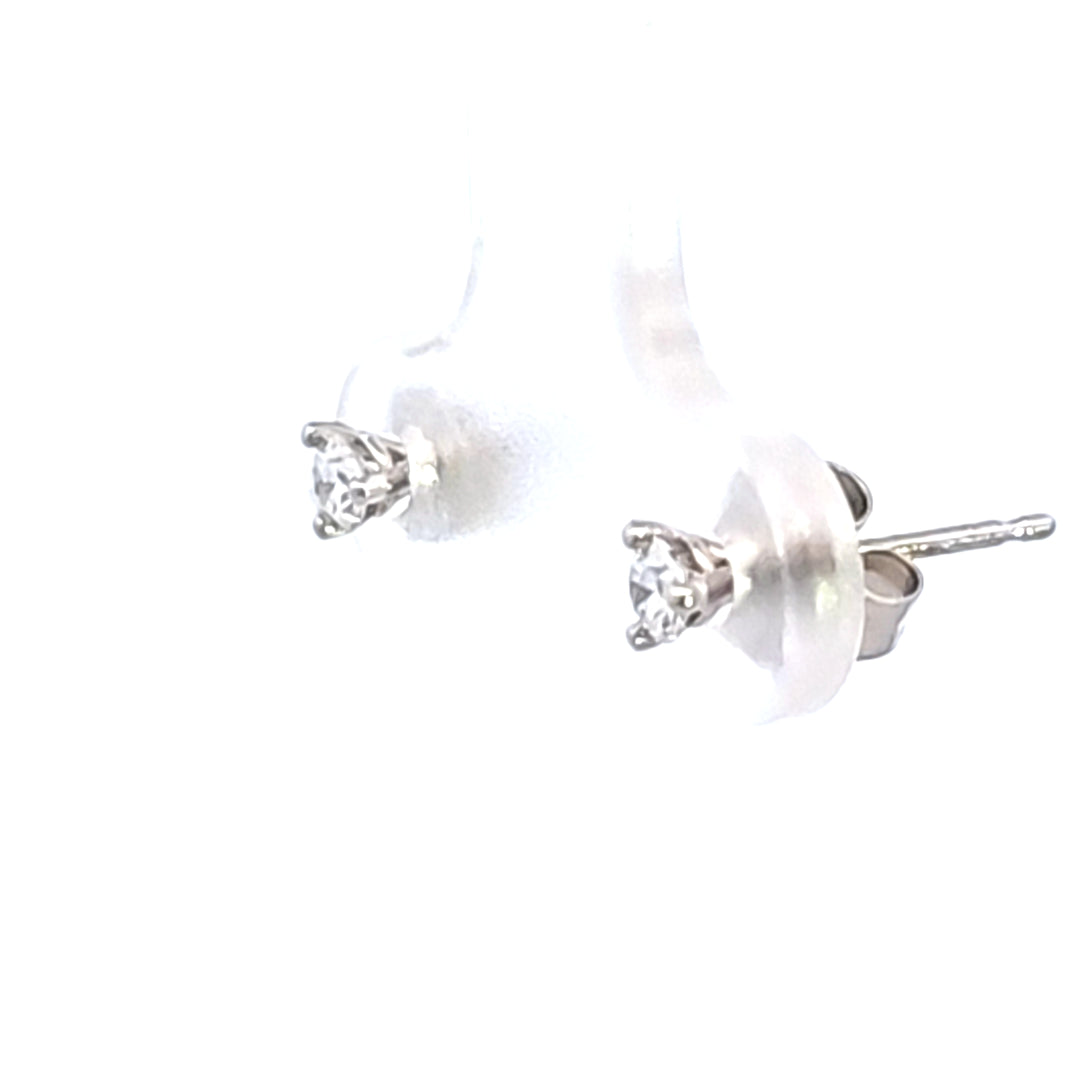 14KW 1/7 ctw Diamond Martini Stud Earrings