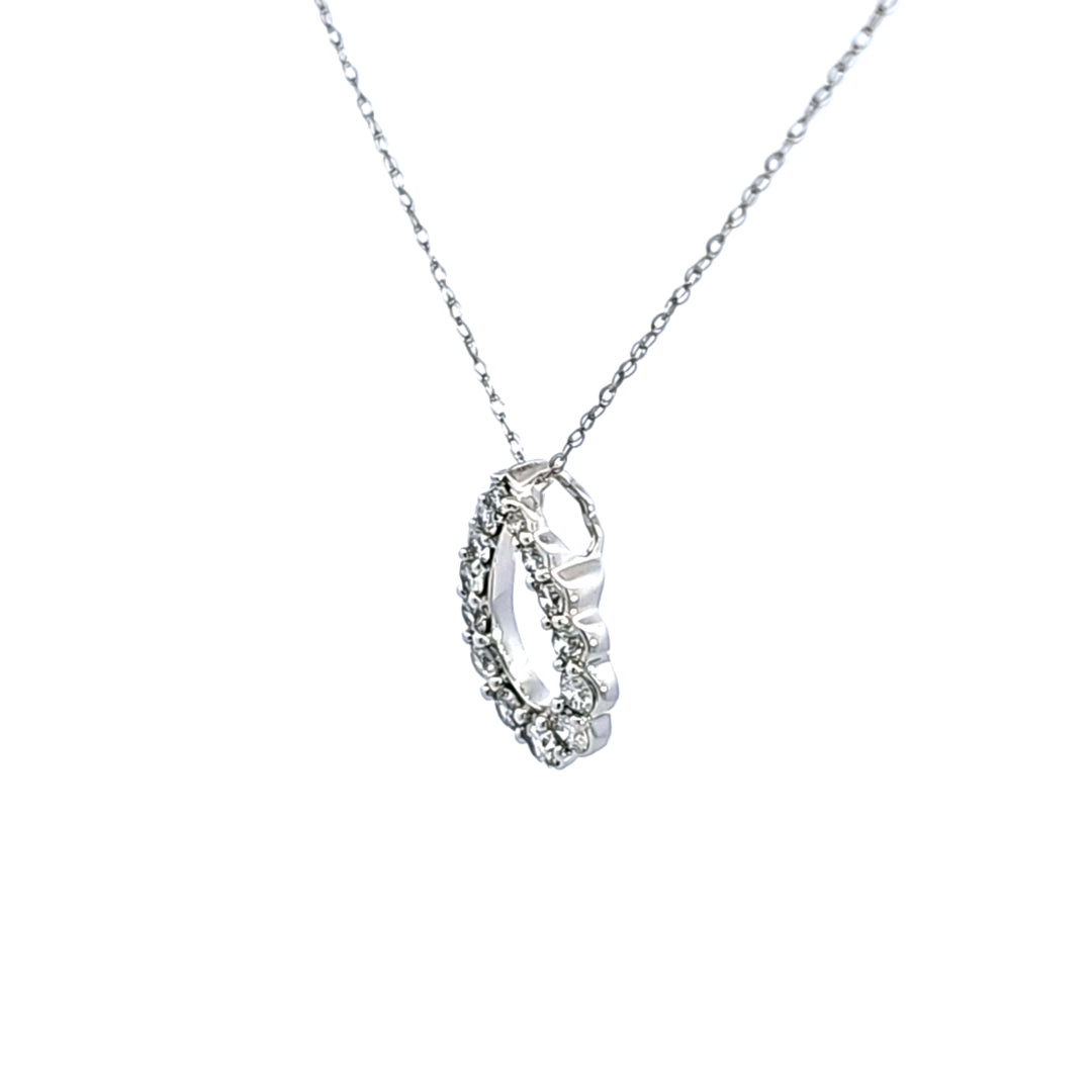 14KW Diamond Teardrop Pendant