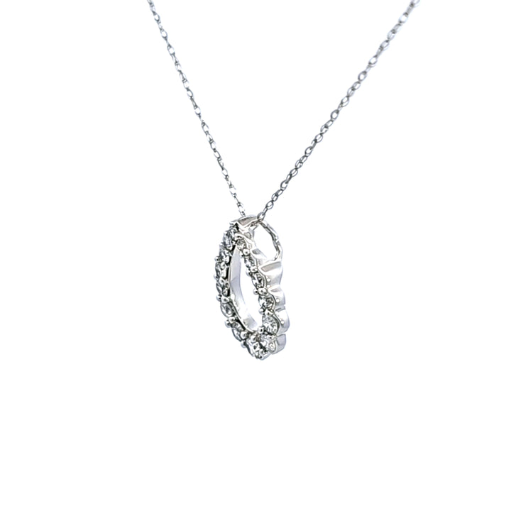 14KW Diamond Teardrop Pendant