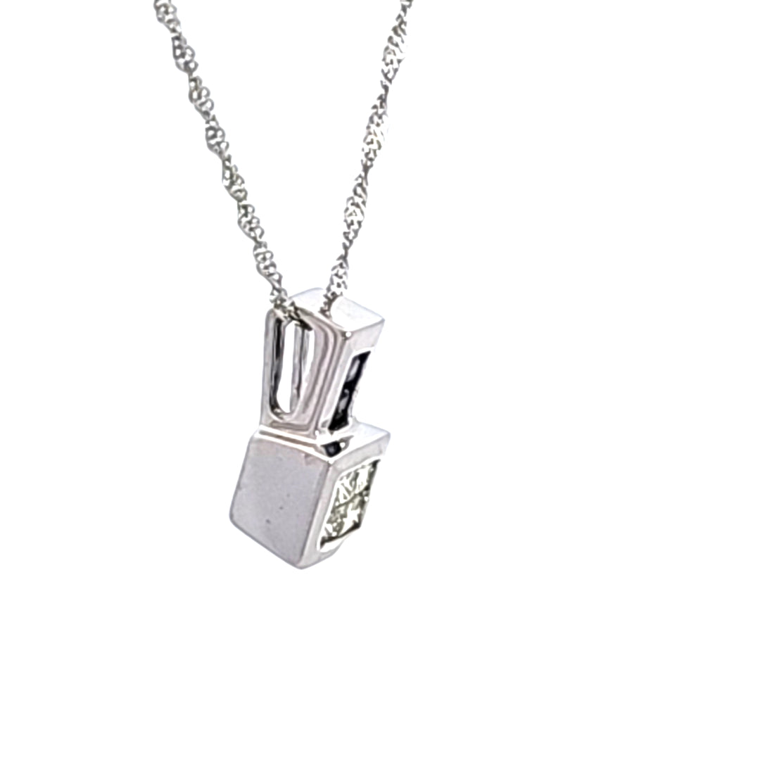 14KW Diamond and Sapphire Pendant