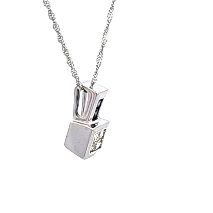 14KW Diamond and Sapphire Pendant