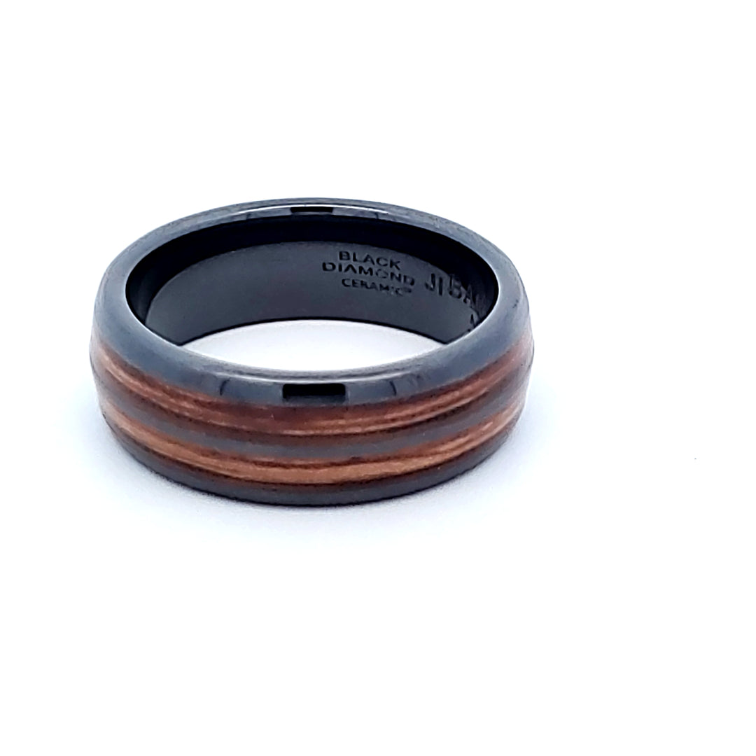 Black Ceramic Barrel Aged Collection Band