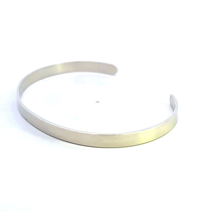 Sterling Silver Engravable Cuff Bangle Bracelet