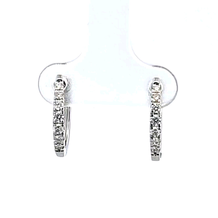 14KW Diamond Hoop Earrings
