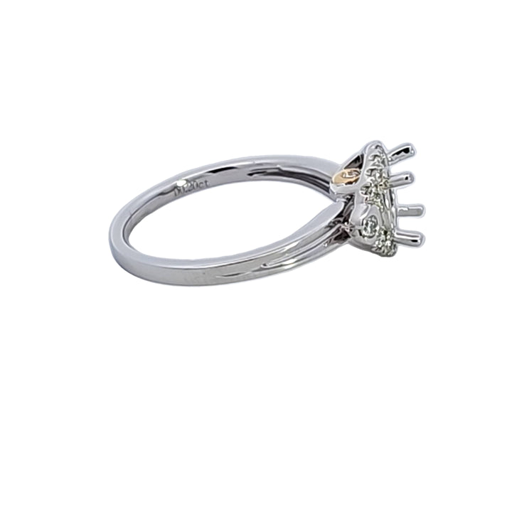 18KW Diamond Semi Mount Engagement Ring