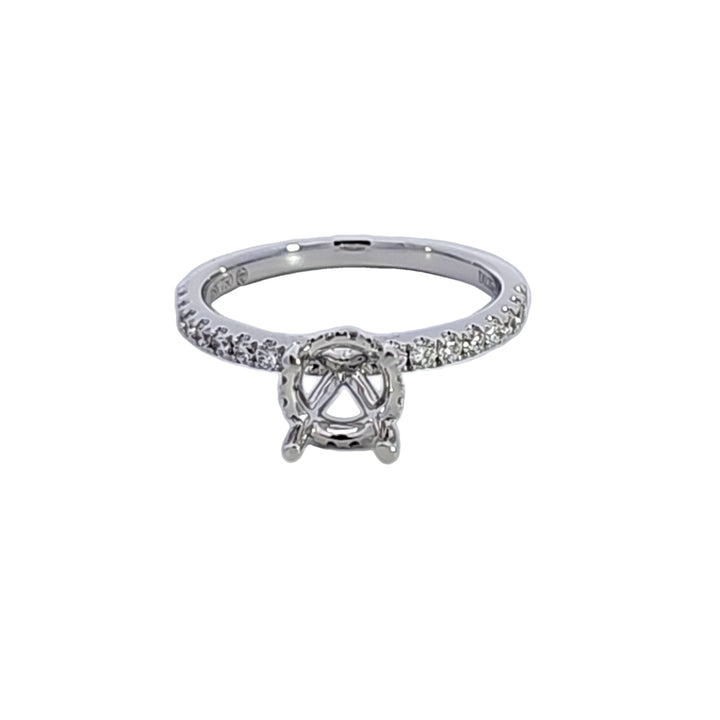 18KW Diamond Semi Mount Engagement Ring