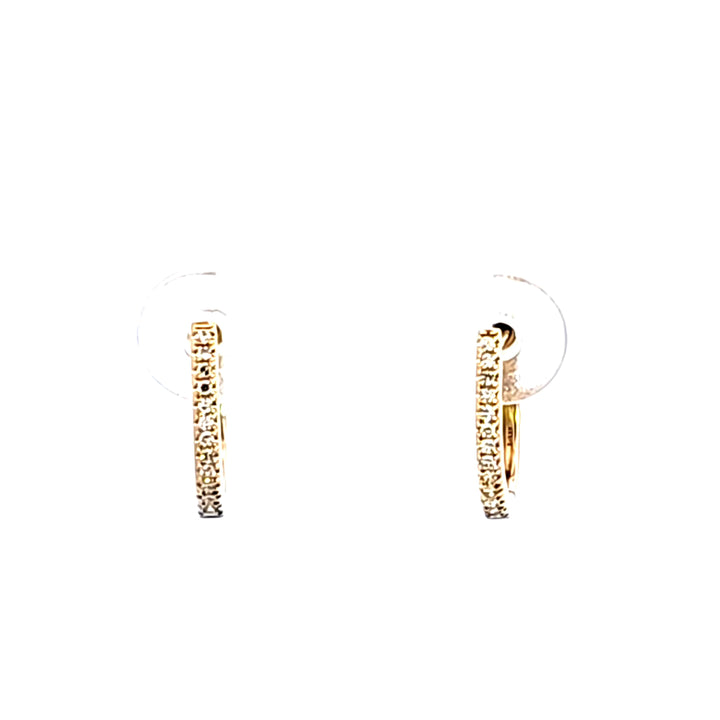 14KY Diamond Hoop Earrings