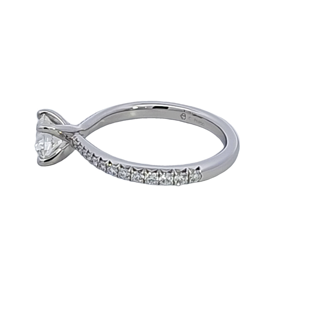 Platinum Hearts on Fire Diamond Engagement Ring