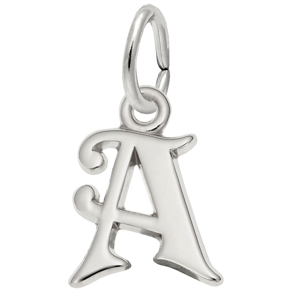 Sterling Silver Initial A Charm