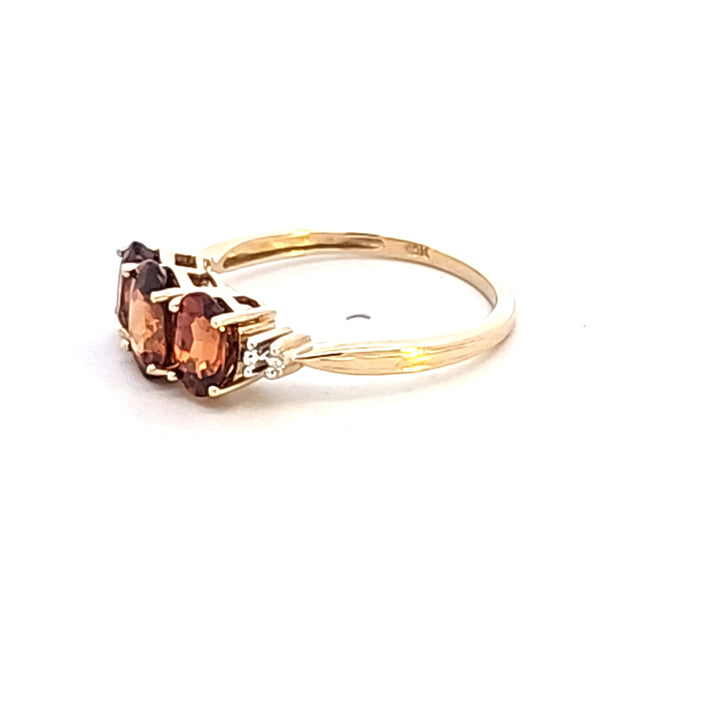 10KY Citrine and Diamond Estate Ring