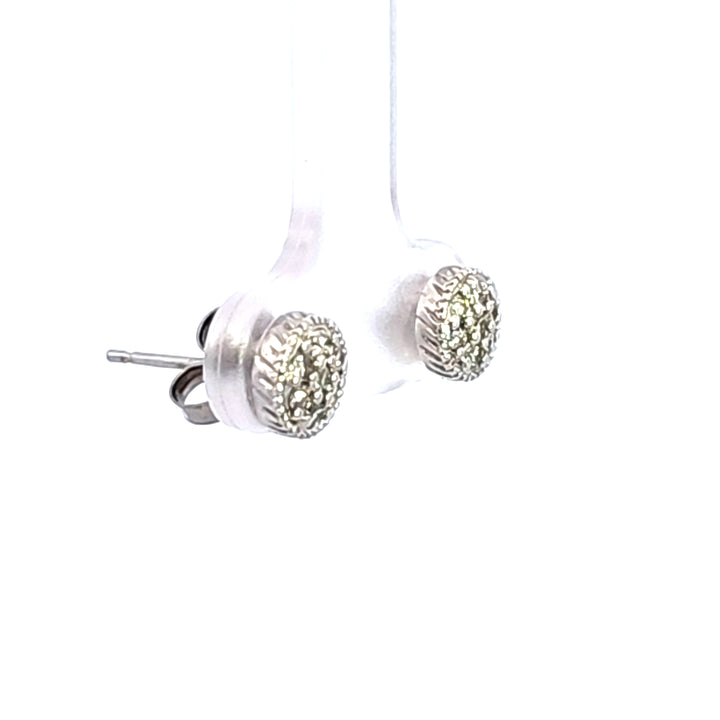 14KW Diamond Cluster Earrings