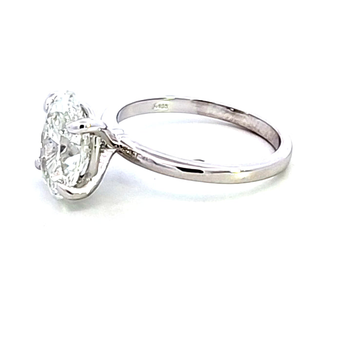 14KW 3.03 ct Lab Grown Diamond Solitaire