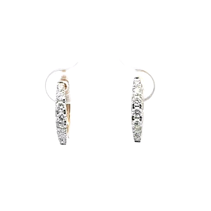 14KY Diamond Hoop Earrings