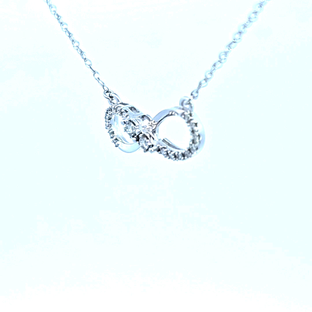 14KW Diamond Infinity Necklace