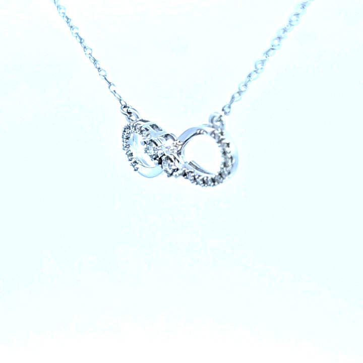 14KW Diamond Infinity Necklace
