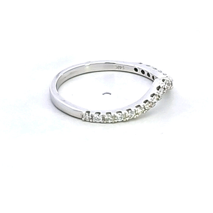 14KW Diamond Contour Wedding Band