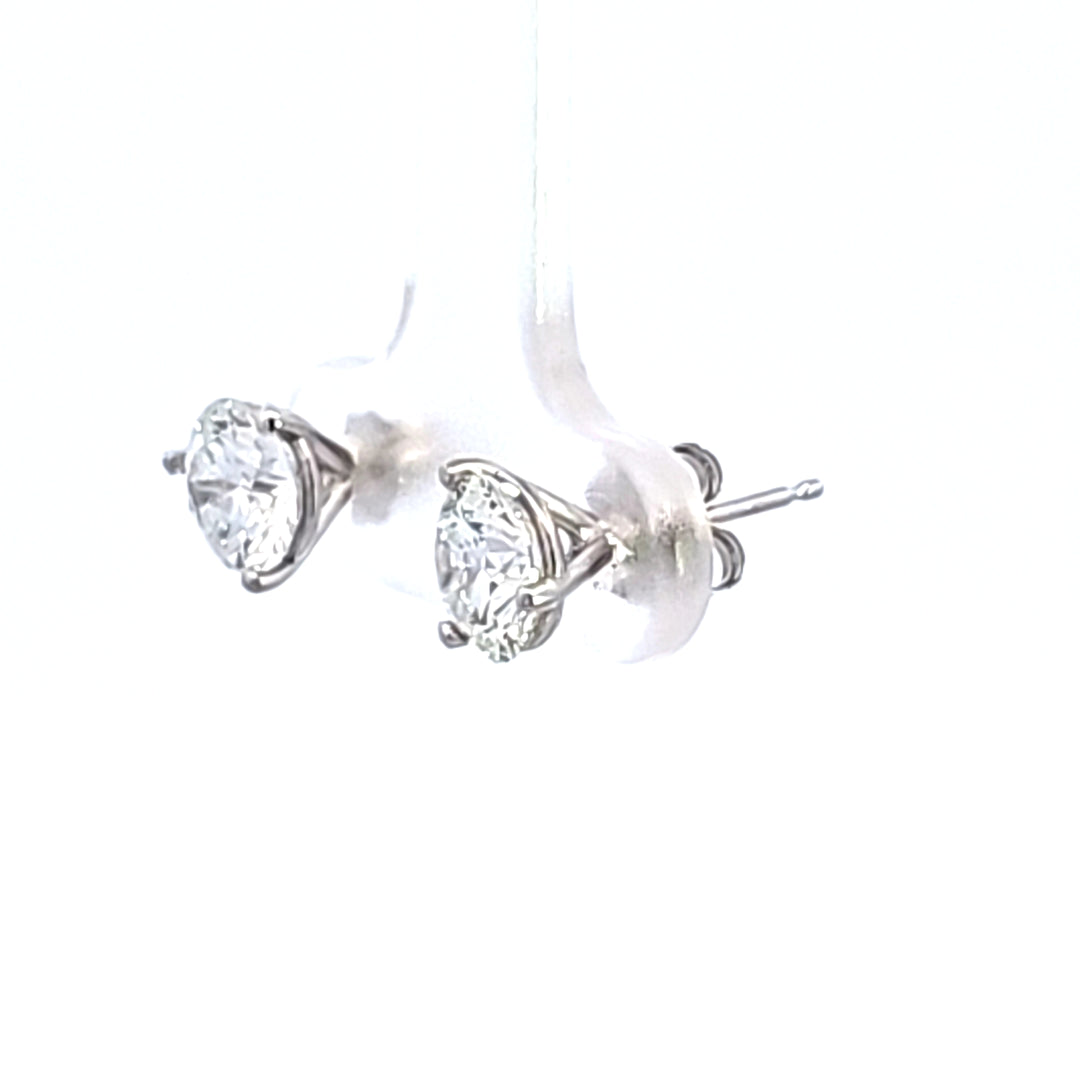14KW 2.01 ctw Lab Created Diamond Stud Earrings