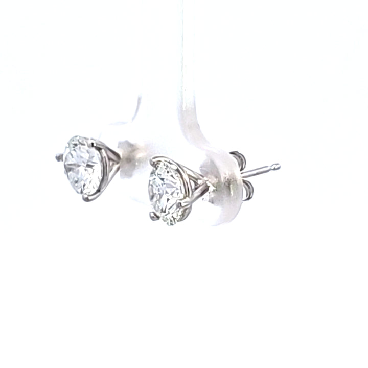 14KW 2.01 ctw Lab Created Diamond Stud Earrings