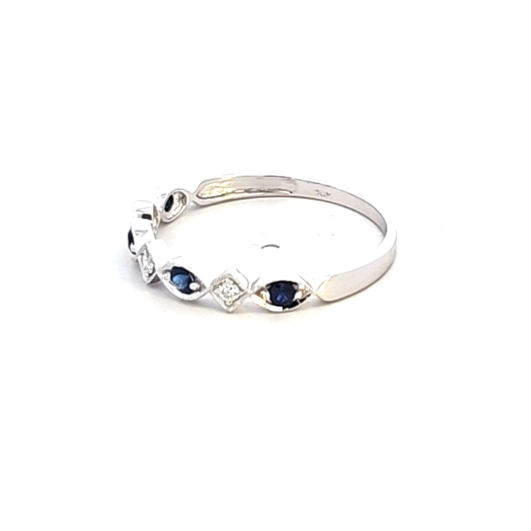 10KW Sapphire and Diamond Estate Ring