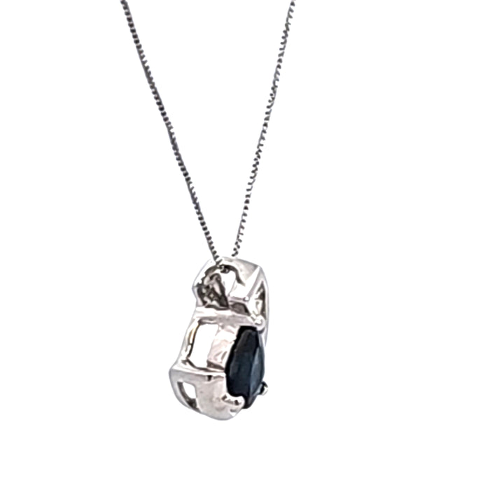 14KW Sapphire and Diamond Pendant