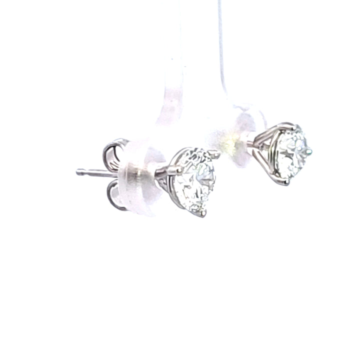 14KW 1.48 ctw Lab Created Diamond Stud Earrings
