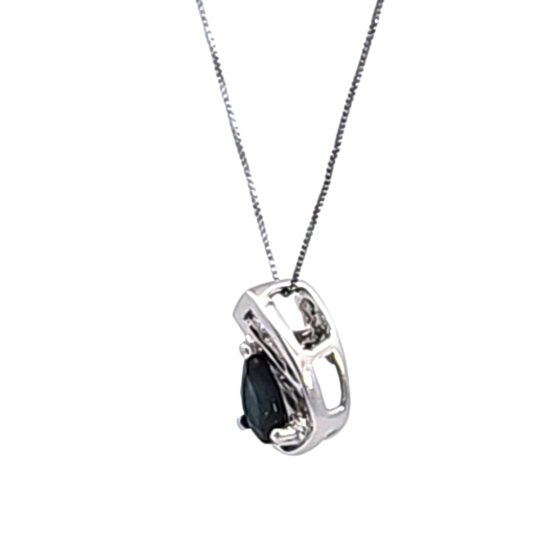 14KW Sapphire and Diamond Pendant
