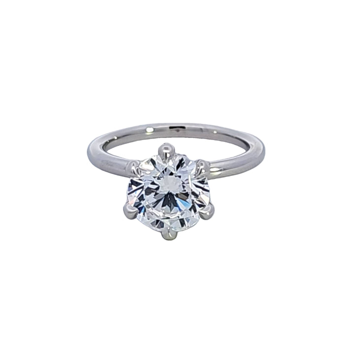 Platinum Diamond Semi Mount Engagement Ring