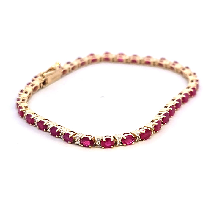 14KY Ruby and Diamond Bracelet