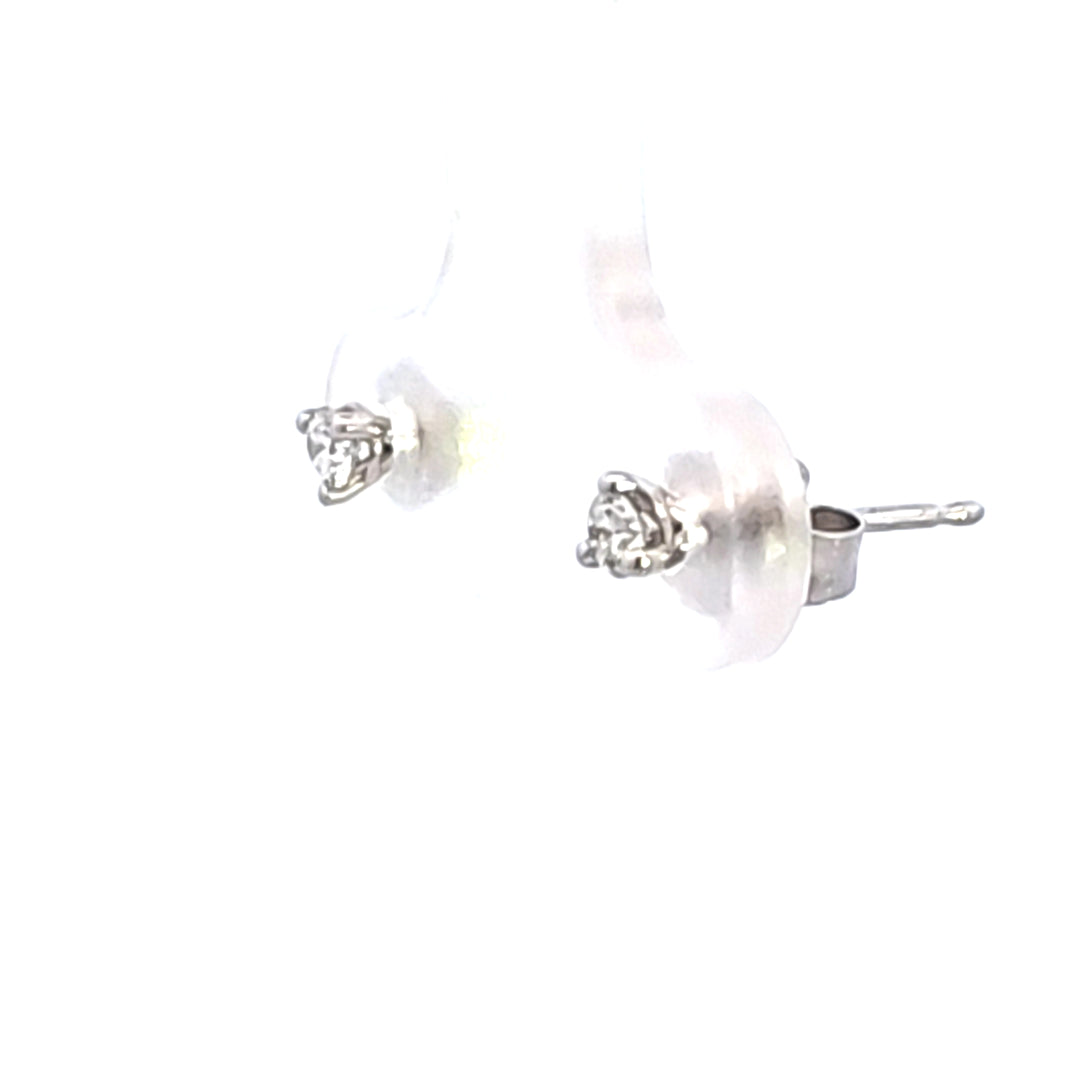 14KW 1/10 ctw Diamond Martini Stud Earrings