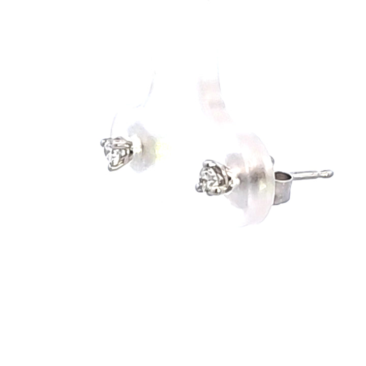 14KW 1/10 ctw Diamond Martini Stud Earrings