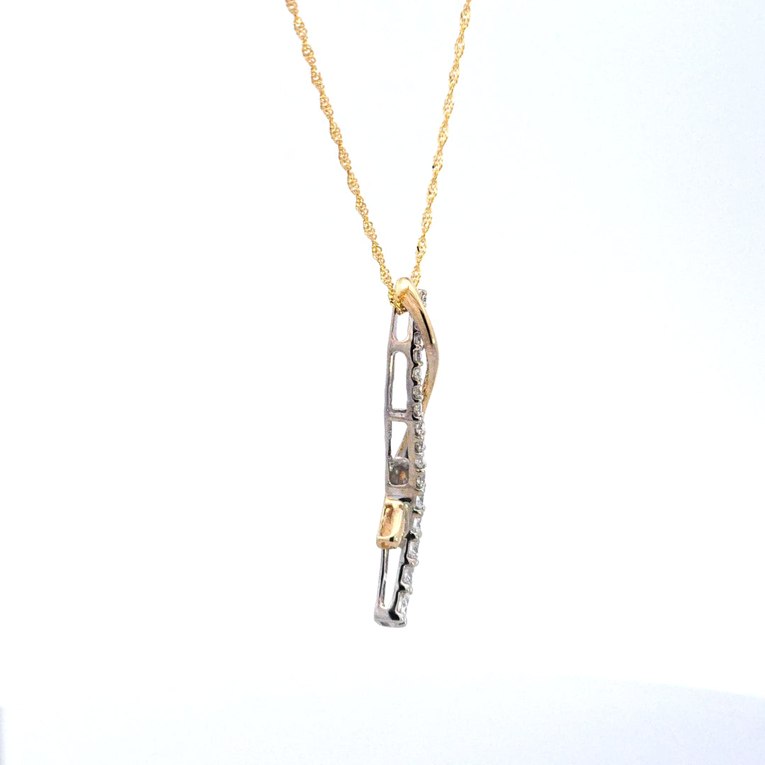 14KTT Diamond Pendant